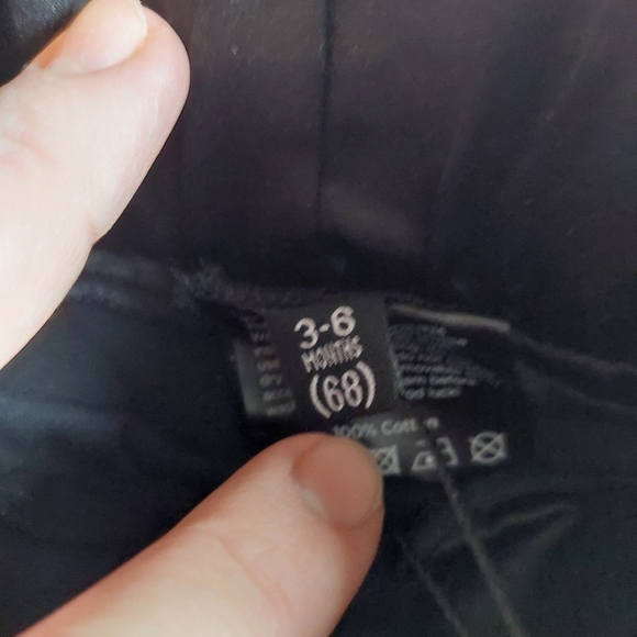 Dress Pants Baby Boy Ribbed Stripe Black TINY UNIVERSE NWT 3-6m - Picture 3 of 5